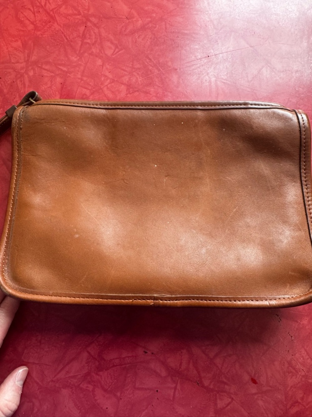 Unisex Brown Leather Travel Pouch - Classic Carry Case